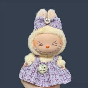 Labubu doll clothing dress and bow head bans super cute no doll